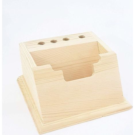 TrAdE Shop Traesio - Organizer Porta Biglietti Da Visita Portapenne In Legno 63817 Porta Carte -
