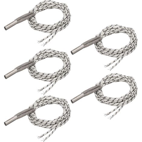 5 Pièces Cartouches Chauffantes 50W pour Imprimante 3D, Tube en Acier Inoxydable avec Fil Nickel Chrome, Longueur 2m/78.7in, 12V CC (1/5)