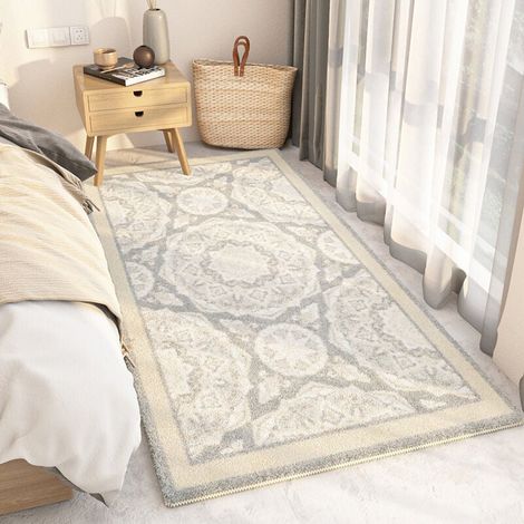 Alfombra persa de mesilla de noche, alfombra Shaggy de pelo corto, alfombra moderna, esponjosa y que no suelta pelusa, felpudo antideslizante y duradero para salón, dormitorio, habitación infantil, en (1/3)