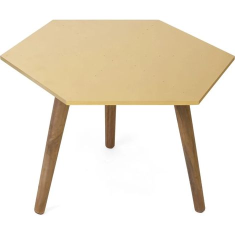 Mesa auxiliar dorado 35x50x50 cm