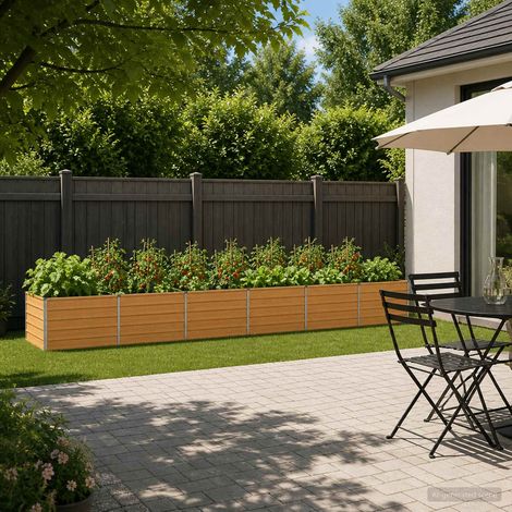 vidaXL Cama de Jardín Elevada Natural 480 x 80 x 55 cm (1/5)