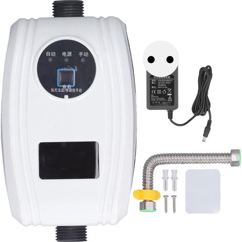 Pompe de surpression automatique 150W 30L/min 20m de hauteur IP56 pour douche, prise UE 100-240V (1/5)