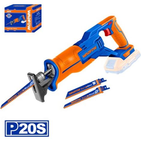 Scie alternative sans fil WADFOW 20 V, 2 800 tr/min, coupe métal 8 mm, bois 115 mm