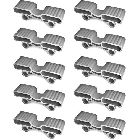 – Lot de 10 embouts support de latte 38x12mm – Caoutchouc souple pour sommier 11mm – Installation rapide et durable – Couleur gris (1/5)