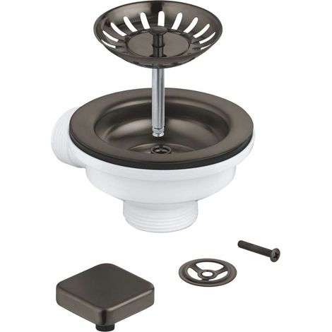 Grohe Garnitures de vidage - Kit de vidage d'évier, Hard Graphite brossé 40400AL0