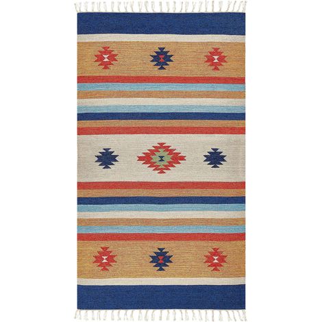 Rug TARONIK Multicolour 80 x 150 cm Cotton Kilim