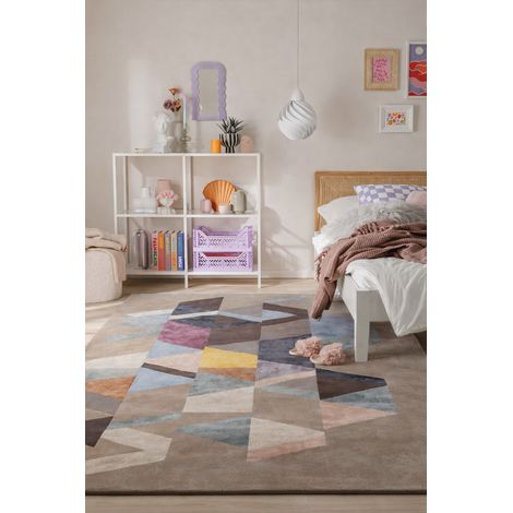 Tapis design SpectrumThreads - Designertapis - 290x190cm, Rectangular - 60% Laine vierge, 40% Soie de bambou - Tufté main - Bicolore
