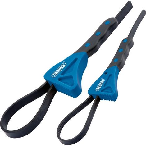 Draper 43863 2 Piece Oil Filter Strap Wrench Removal Tool Set Plumbers