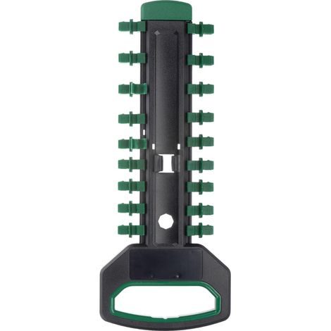 Organiseur de douilles sourcing map 3/8" x 20 clips, plastique ABS, portable, support rail pour vert (1/5)