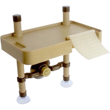 Ponton flottant pour reptiles de petite et moyenne taille, avec rampe et échelle, plateforme de repos pour aquarium, décoration et ornements (1/4)