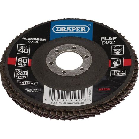 Premium Aluminium Oxide Flap Disc 115 x 22.23mm, 40 Grit – Durable Abrasive for Metal Grinding and Finishing (1/2)