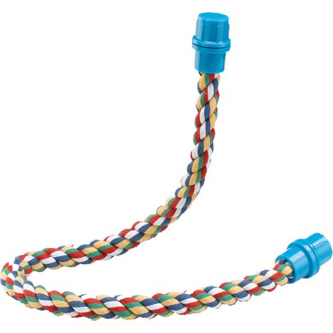 Ferplast Posatoio PA 4112 Posatoio in cotone intrecciato per pappagalli e cacatua. Variante PA 4114 - Misure: Ø 1.8 x 66 cm - (1/2)
