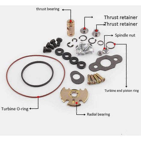 Kit de réparation et de reconstruction de turbocompresseur (2 unités) pour GT1549, GT1749, GT1752, GT1849, GT1852, GT2052 et GT20 SZRH AF