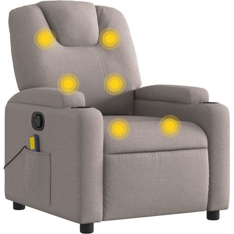 Chaise longue de massage rembourrée – Lit de relaxation ergonomique en tissu gris-brun, convertible en canapé ou lit d’appoint, idéal pour salon, chambre ou spa à domicile (1/5)
