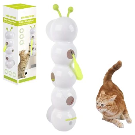 [NUNCA USADO] Juguete interactivo Wusel Worm para gatos: juguete interactivo con movimiento inteligente, modo de ahorro de energía, torre de gusanos Wusel, recargable por USB-C, ventosa extra ancha. (1/5)
