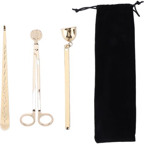 Coupe-mèche en Acier Inoxydable avec Extincteur et Crochet - Accessoire Candle Durable pour Amateurs de Bougies (1/5)