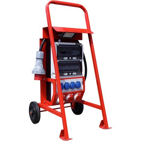 Coffret électrique de chantier sur pied avec compteur d'énergie eXT S/FI SET, portable, avec prises 2x16 A, 32 A CEE MENNEKES et 4x230 V Schuko  coffret électrique de chantier avec protection Doktorvo (1/4)