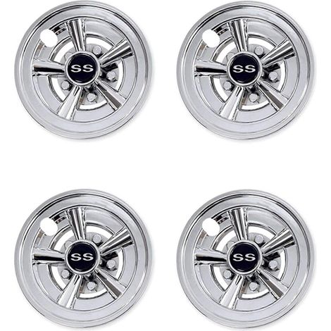 4 enjoliveurs de roue de 8 pouces en acier inoxydable pour voiturettes de golf Club Car, EZGO et Yamaha, design à 5 branches. (1/5)