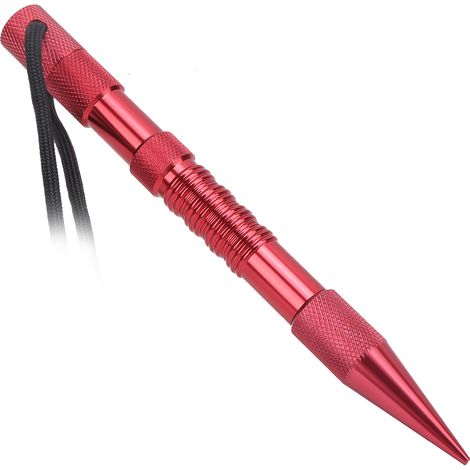 Regenschirm-Kordelnadel, Paracord-Nadel mit Spitze, Armbandnadel, Aluminium-Bindenadel, Häkelwerkzeug, einfarbig rot (1/5)