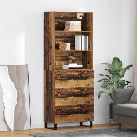 Highboard mit Schubladen 2 pcs Altholz Holzwerkstoff