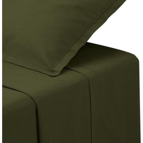 Drap plat 240 x 290 cm Contemporain kaki