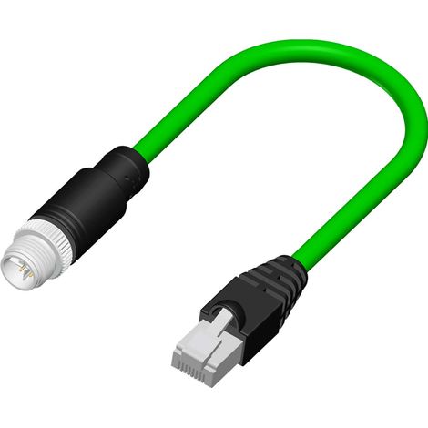 Connecteur pré-câblé RS PRO 8 conducteurs , Mâle droit Mâle vers Fiche mâle RJ45, 10m ( Prix pour 1 )