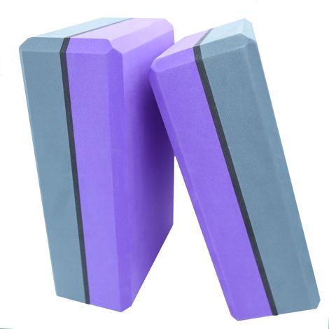 Yoga Blocks - Choice of Colours (2 PC) High Density EVA Foam Block for Supporting and Strengthening Poses - Lightweight, Odour Resistant and Moisture Proof (1/5)