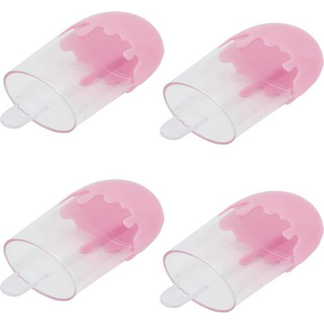 Lot de 12 boîtes à bonbons en forme de glace, en plastique rose, pour mariage ou fête. (1/5)