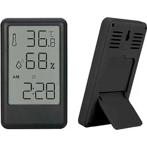 Elektronisches Thermometer/Hygrometer für den Haushalt, Mini-Thermometer, elektronische Uhr, Haushaltsartikel (1/4)
