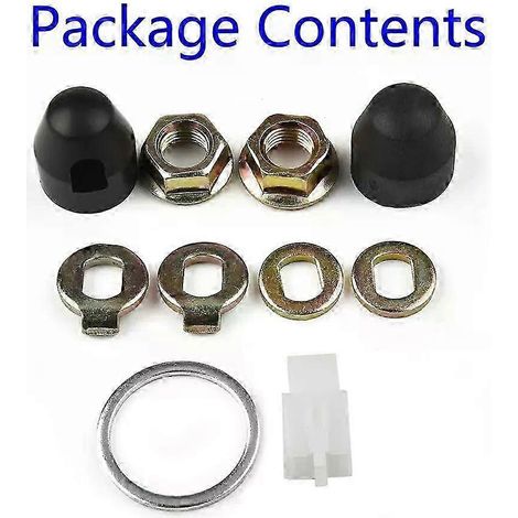 Écrou de blocage/rondelle de blocage/entretoise/cache-écrou M12/M14 pour axe de moteur de moyeu de vélo électrique, compatible avec les moteurs de 500 W à 5 000 W. Pièces de rechange pour vélos électr (1/5)