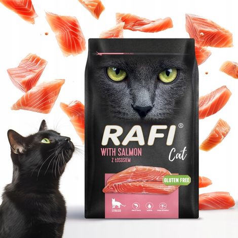 CIBO SECCO PER GATTI DOLINA NOTECI ADULTI STERILIZZATO AL SALMONE RAFI 7kg