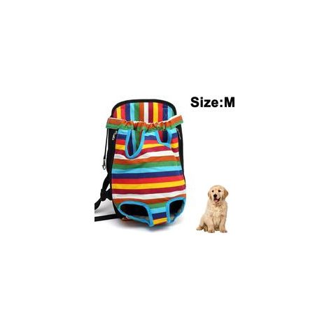 Mochila transportadora para mascotas con correas ajustables, ideal para viajar y transpirable, especialmente adecuada para perros pequeños y medianos, gatos y cachorros. - Crezuo