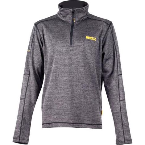 DeWALT Men's Jonesborough Original Fleece Hoodie, Size L, Dark Gray with Zippered Neck (1/3)