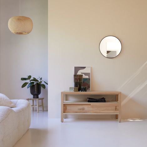 Tikamoon Anton Meuble Hi-FI, TV en teck H 50 cm × L 100 cm × P 40 cm (1/5)