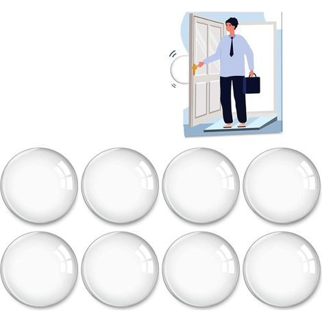 8er-Packung transparente Türstopper zum Selbstkleben, Wandtürstopper, transparente Türstopper, Türpuffer zur Wandmontage, Türdämpfer für Schranktüren, Türstopper aus Gummi (1/5)