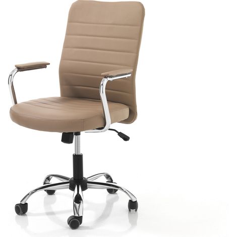 Poltrona da ufficio in pelle sintetica marrone cm H.92/102xL.56xP.66