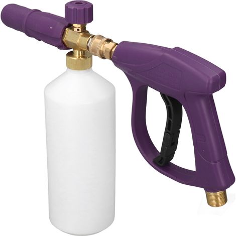 Kit pistolet nettoyeur haute pression, pression maximale de 4350 PSI, angle de sortie et débit réglables, raccord rapide 1/4" NPT, pistolet à eau et pot à mousse (1/5)