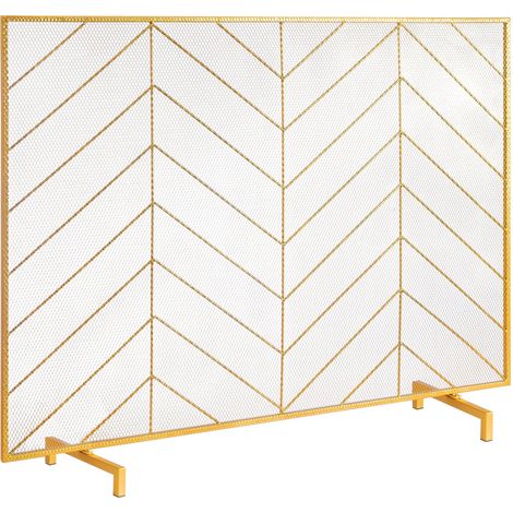 VEVOR Schermo Parascintille deOro per Caminetto 1 Pannello Schermo per Stufa da 98x75,8cm, Parascintille per Camino Stufa di Soggiorno Decorazione deInterni, Pannello Parascintille per Camino Stufa (1/4)