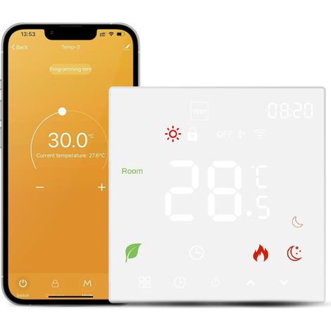 Thermostat chauffage sol - Tuya Smart WiFi - Intelligent - Électrique (1/5)