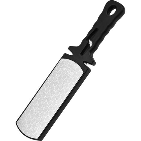 Diamant-Schärfstein, tragbarer doppelseitiger Diamantschärfer (schwarz) (1/5)
