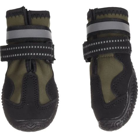 Chaussures pour chien Flamingo vert Glea - 2 pièces, taille : L (1/2)