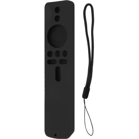 Rutschfeste Silikon-Schutzhülle für die Xiaomi TV Stick 4K Fernbedienung mit Kabel, schwarz (1/5)