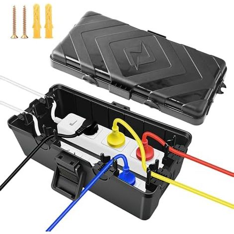 Boîte à Câbles Étanche IP55 Grande Taille, Coffret Electrique Etanche, Boîte électrique d'extérieur, Boitier de Protection Électrique Extérieur pour Rallonge, Multiprise, Prise Jardin 26 x 15 x 9 cm (1/5)