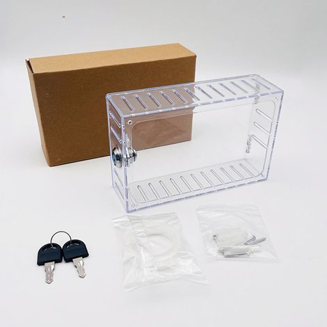 Sicherheitsketten für Thermostat mit transparenter Abdeckung und Schlüssel – Schutzgehäuse gegen Temperaturschwankungen-lsw (1/5)