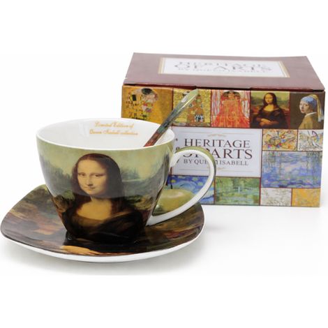 Mona Lisa Porzellantasse und Untertassen - Geschenkset (1/5)