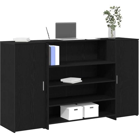 Empfangstresen Schwarze Eiche 180 x 50 x 103,5 cm Holzwerkstoff vidaXL (1/5)