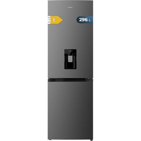 Cecotec Frigorífico Combi 2 Puertas con dispensador de agua Bolero CoolMarket Combi 296 DF WD Dark E, Dark Inox, 296 L (1/5)