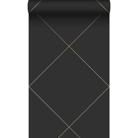 papier peint lignes graphiques noir et or - Origin Wallcoverings (1/5)