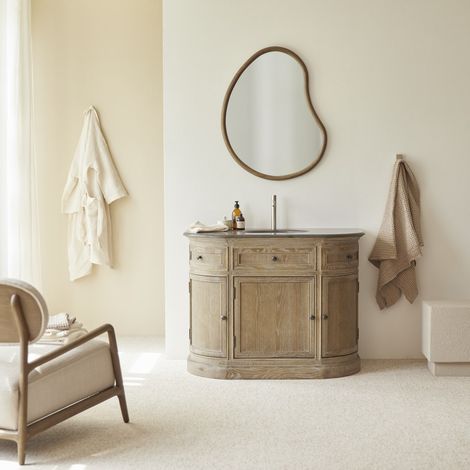 Tikamoon Louise Meuble Salle De Bain en chêne H 85 cm × L 110 cm × P 64 cm (1/5)