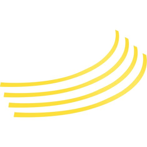 Rim-Stickers, profili adesivi ruota - Taglia 1 - Giallo (1/2)